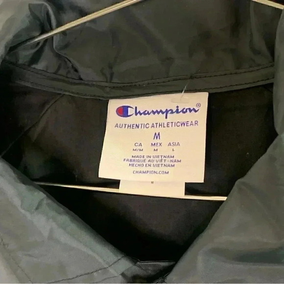 nwot Champion® Black Heritage Woven Coaches Jacket Sz M - Picture 6 of 9